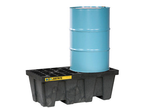 EcoPolyBlend™ Spill Control Pallet, 2 drum, recycled polyethylene - SolventWaste.com