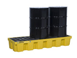EcoPolyBlend™ Spill Control Pallet, 3 drum, recycled polyethylene - SolventWaste.com