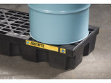 EcoPolyBlend™ Spill Control Pallet, 4 drum in-line, recycled polyethylene - SolventWaste.com