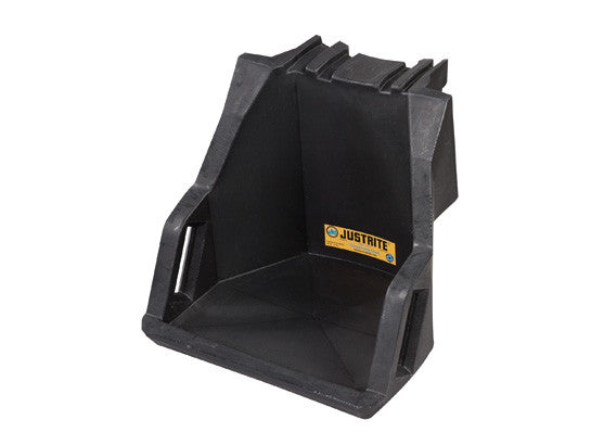 EcoPolyBlend™ Drum Management Dispensing Shelf mounts to Stack Module, 100% recycled poly, Black - SolventWaste.com