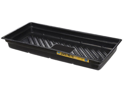 EcoPolyBlend™ Spill Tray, Dims 47"W x 33"D x 5-1/2"H, indoor or outdoor use, rigid poly, Black - SolventWaste.com