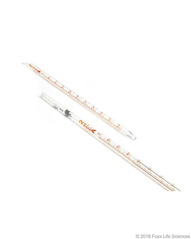 Borosil Graduated Pipette Mohr Class A USP Type I - ISO 835 -  Ind Cert 2mL (2*0.02) - SolventWaste.com
