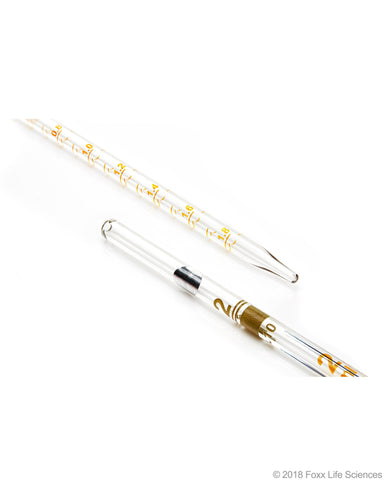 Borosil Graduated Serological pipettes - 3.3 Borosilicate - CS/10 - 2mL - SolventWaste.com