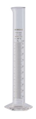Graduated Measuring Cylinder Pour Out Single Metric ASTM 250 mL Individual Certificate - TC - SolventWaste.com