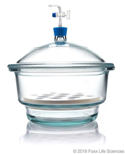 Borosil® Desiccator - Vacuum - 200mm (Medium) 1/EA - SolventWaste.com