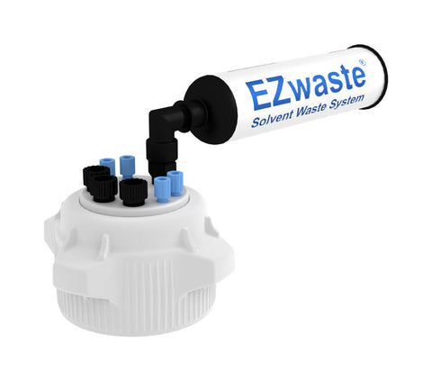 EZwaste® HD Filter Kit, VersaCap® 83B , 4 ports for 1/8" OD Tubing, 3 ports for 1/4" OD Tubing - SolventWaste.com