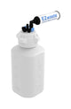 EZwaste® HD Safety Vent Bottle 4L HDPE with VersaCap® 83mm, 4 ports for 1/8" OD Tubing, 3 ports for 1/4" OD Tubing, 1 port for 1/4" HB or 3/8" HB