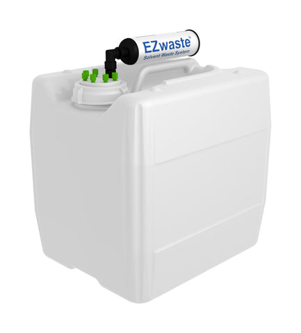 EZwaste® UN/DOT Filter Kit, VersaCap® 70S , 6 ports for 1/16" OD Tubing with 13.5L Container - SolventWaste.com