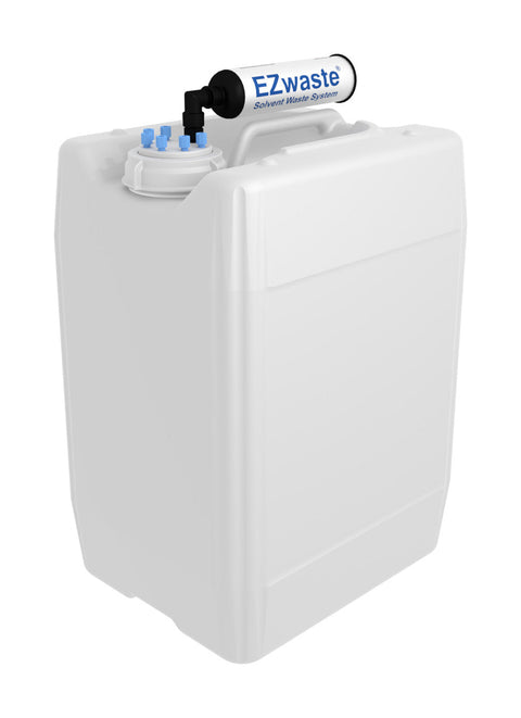 EZwaste® UN/DOT Filter Kit, VersaCap® 70S , 6 ports for 1/8" OD Tubing with 20L Container - SolventWaste.com