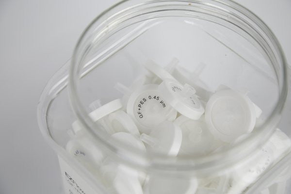 EZFlow® 25mm Syringe Filter, .45µm PES,Glass Fiber Prefilter, 100/pack - SolventWaste.com