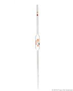 Borosil Volumetric Pipette Bulb Pipette Class A Accuracy ASTM Batch Certificate 50mL Borosilicate - SolventWaste.com