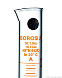 Graduated Measuring Cylinder Hexagonal Base - 50 mL Borosilicate - CS/5 - To Contain - SolventWaste.com