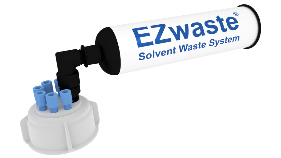 EZWaste UN/DOT Filter Kit, VersaCap 51S, 6 ports for 1/8" OD Tubing with 10L Container - SolventWaste.com