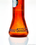 Amber Volumetric Flask - Wide Neck - With Glass I/C Stopper - Class A with Batch certificate - 5 mL - SolventWaste.com