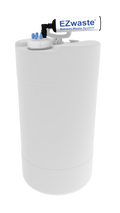 EZwaste® XL UN/DOT Filter Kit, VersaCap S-70 w/ Threaded Adapter, 4 Ports for 1/8” OD Tubing, 3 Ports for ¼” OD Tubing, 1 Port for 1/4" HB or 3/8" HB Adapter with 60L Container - SolventWaste.com