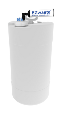 EZwaste® XL UN/DOT Filter Kit, VersaCap S-70 w/ Threaded Adapter, 4 Ports for 1/8” OD Tubing, 3 Ports for ¼” OD Tubing, 1 Port for 1/4" HB or 3/8" HB Adapter with 60L Container - SolventWaste.com