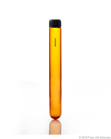 Borosil® Amber Culture Tubes Media Round Bottom PP cap with Liner 60 mL Borosilicate CS/50 - SolventWaste.com