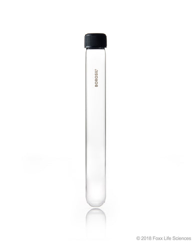 Borosil® Culture Tubes Media Round Bottom PP cap with Liner 60 mL Borosilicate CS/50 - SolventWaste.com