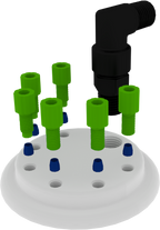 EZwaste® UN/DOT Filter Kit, VersaCap® 70S , 6 ports for 1/16" OD Tubing with 20L Container - SolventWaste.com