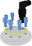 EZwaste® UN/DOT Filter Kit, VersaCap® 70S , 6 ports for 1/8" OD Tubing with 13.5L Container - SolventWaste.com