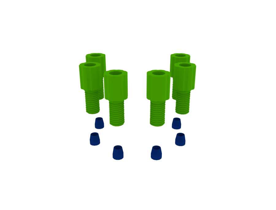 EZwaste®, Safety Vent, Replacement Fittings, 1/16'' OD Fittings Pack - SolventWaste.com