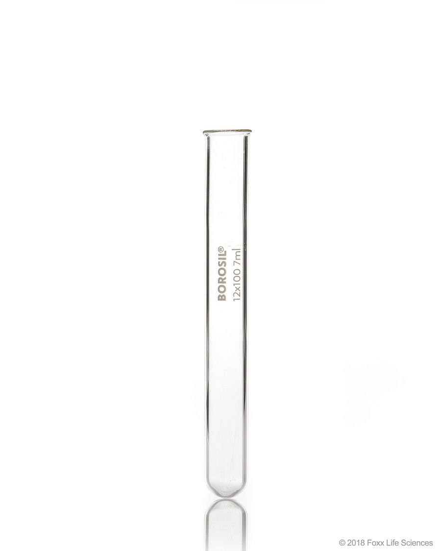 Borosil Test Tubes with Rim 12*100 Borosilicate ISO 4142 - 7 mL - CS/800 - SolventWaste.com