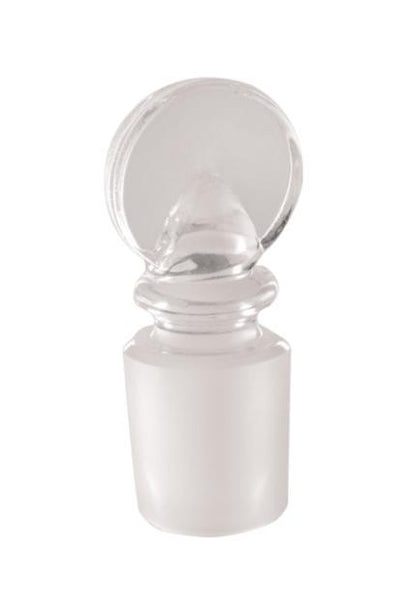 Borosil® Solid Penny Head Glass Stopper Interchangeable Ground Joint 12/21 - CS/20 - SolventWaste.com