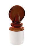 Borosil® Amber Solid Penny Head Glass Stopper - Interchangeable Ground Joint 24/29 CS/20 - SolventWaste.com