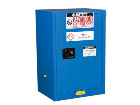 ChemCor® Compac Hazardous Material Safety Cabinet, Cap. 12 gal., 1 shelf, 1 s/c door - SolventWaste.com