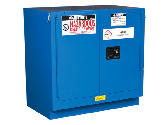 Sure-Grip® EX Undercounter Hazardous Material Stl Safety Cabinet, Cap. 22G, 1 shlf, 2 s/c drs - SolventWaste.com