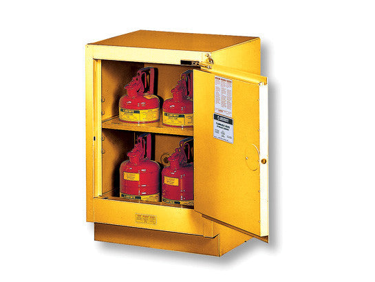 Under Fume Hood solvent/flammable liquid safety cabinet, Cap. 15 gal., 1 shlf, 1 m/c right hand door - SolventWaste.com