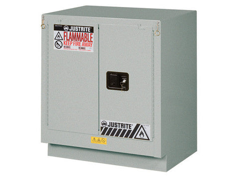 ChemCor® Under Fume Hood Corrosives/Acids Safety Cabinet, Cap. 19 gal., 1 shelf, 2 s/c doors - SolventWaste.com