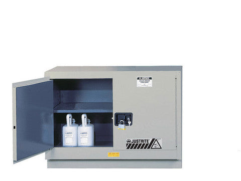 ChemCor® Under Fume Hood Corrosives/Acids Safety Cabinet, Cap. 31 gal., 1 shelf, 2 m/c doors - SolventWaste.com