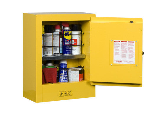 Sure-Grip® EX Mini Flammable Safety Cabinet, transportable, 1 shelf, 1 m/c door - SolventWaste.com