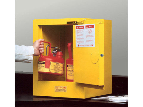 Sure-Grip® EX Countertop Flammable Safety Cabinet, Cap. 4 gallons, 1 shelf, 1 s/c door - SolventWaste.com