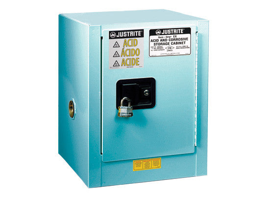 ChemCor® Countertop Corrosives/Acids Safety Cabinet, Cap. 4 gallons., 1 shelf, 1 s/c door - SolventWaste.com