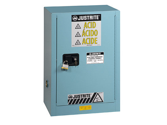 Sure-Grip® EX Compac Corrosives/Acid Steel Safety Cabinet, Cap. 12 gal., 1 shelf, 1 m/c door - SolventWaste.com
