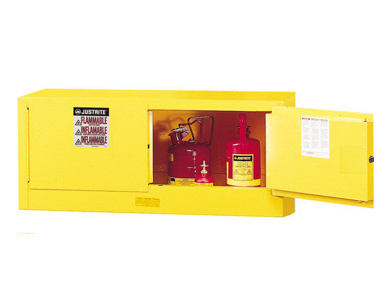 Sure-Grip® EX Piggyback Flammable Safety Cabinet, Cap. 12 gallons, 2 manual-close doors - SolventWaste.com