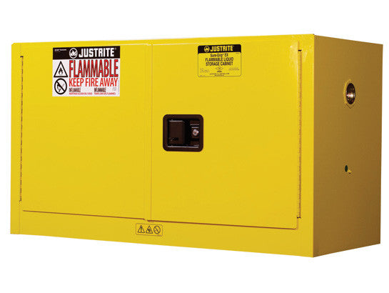 Sure-Grip® EX Piggyback Flammable Safety Cabinet, Cap. 17 gallons, 1 shelf, 2 m/c doors - SolventWaste.com