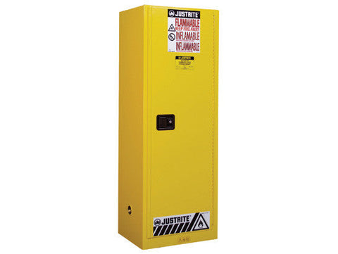 Sure-Grip® EX Slimline Flammable Safety Cabinet, Cap. 22 gallons, 3 shelves, 1 m/c door - SolventWaste.com