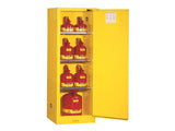 Sure-Grip® EX Slimline Flammable Safety Cabinet, Cap. 22 gallons, 3 shelves, 1 s/c door - SolventWaste.com