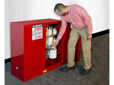 Sure-Grip® EX Combustibles Safety Cabinet for paint and ink, Cap. 40 gal., 3 shelves, 2 m/c doors - SolventWaste.com