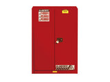 Sure-Grip® EX Flammable Safety Cabinet, Cap. 45 gallons, 2 shelves, 2 self-close doors - SolventWaste.com