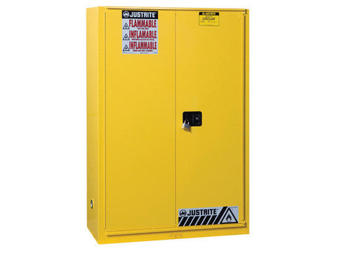 Sure-Grip® EX Flammable Safety Cabinet, Cap. 45 gallons, 2 shelves, 1 bi-fold s/c door - SolventWaste.com