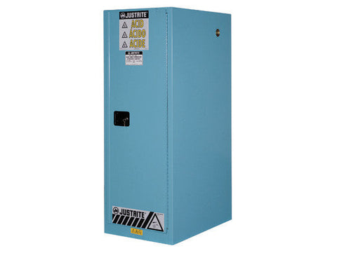 Sure-Grip® EX Deep Slimline Corrosives/Acid Safety Cabinet, Cap. 54 gal., 3 shelves, 1 m/c door - SolventWaste.com