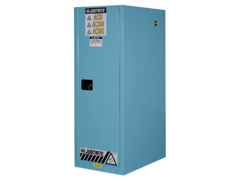Sure-Grip® EX Deep Slimline Corrosives/Acid Safety Cabinet, Cap. 54 gal., 3 shelves, 1 m/c door - SolventWaste.com