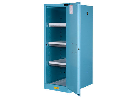 Sure-Grip® EX Deep Slimline Corrosives/Acid Safety Cabinet, Cap. 54 gal., 3 shelves, 1 s/c door - SolventWaste.com