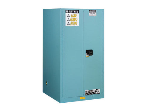Sure-Grip® EX Corrosives/Acid Steel Safety Cabinet, Cap. 60 gallons, 2 shelves, 2 m/c doors - SolventWaste.com