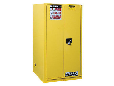 Sure-Grip® EX Flammable Safety Cabinet, Cap. 60 gallons, 2 shelves, 1 bi-fold s/c door - SolventWaste.com