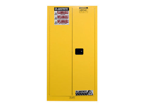 Sure-Grip® EX Vertical Drum Safety Cabinet and Drum Support, Cap. 55 gal., 1 shelf, 2 s/c doors - SolventWaste.com
